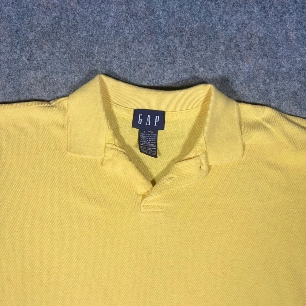 GAP Polo Shirt Boys XL Yellow Short‎ Sleeve Cotton Pique Classic Preppy Top VTG